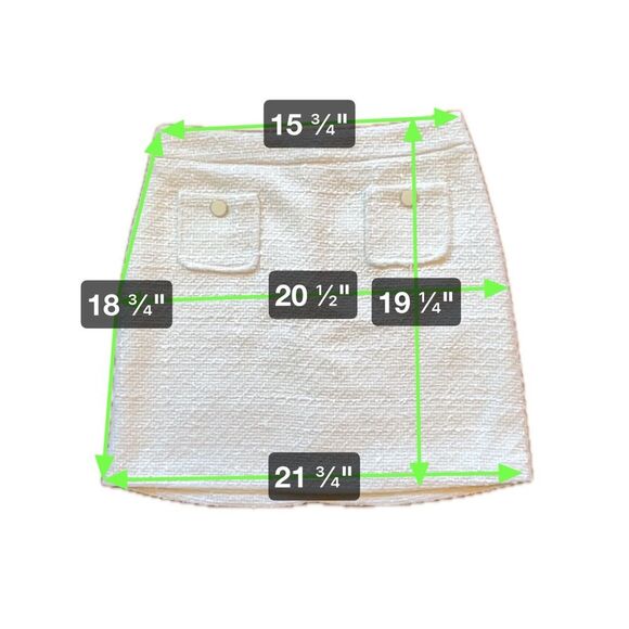 Maison d’Amélie Paris White Tweed Wool Blend Mini Skirt Women’s Size 8 - Picture 6 of 6